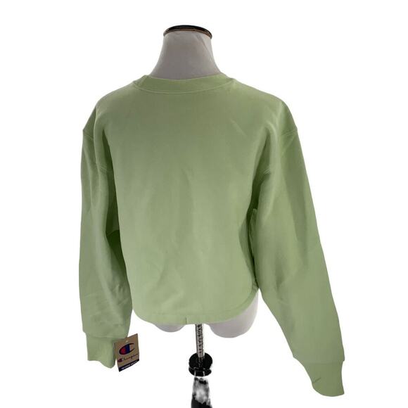 Champion Reverse Weave Crop Fleece Sweatshirt Womens Small Long Sleeve Crew Neck - Picture 5 of 13